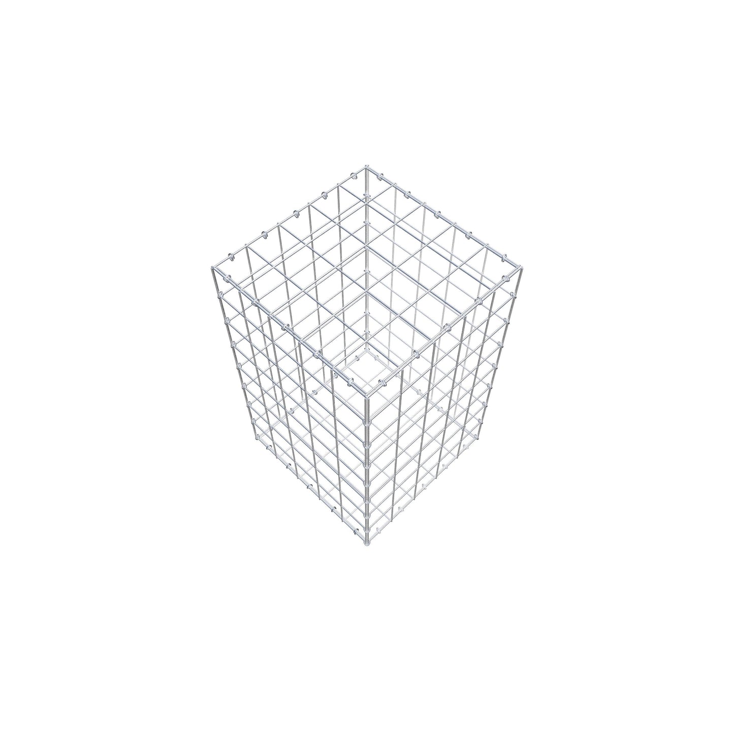 Gabião 80 cm x 50 cm x 50 cm (C x A x P), malhagem 10 cm x 10 cm, anel C