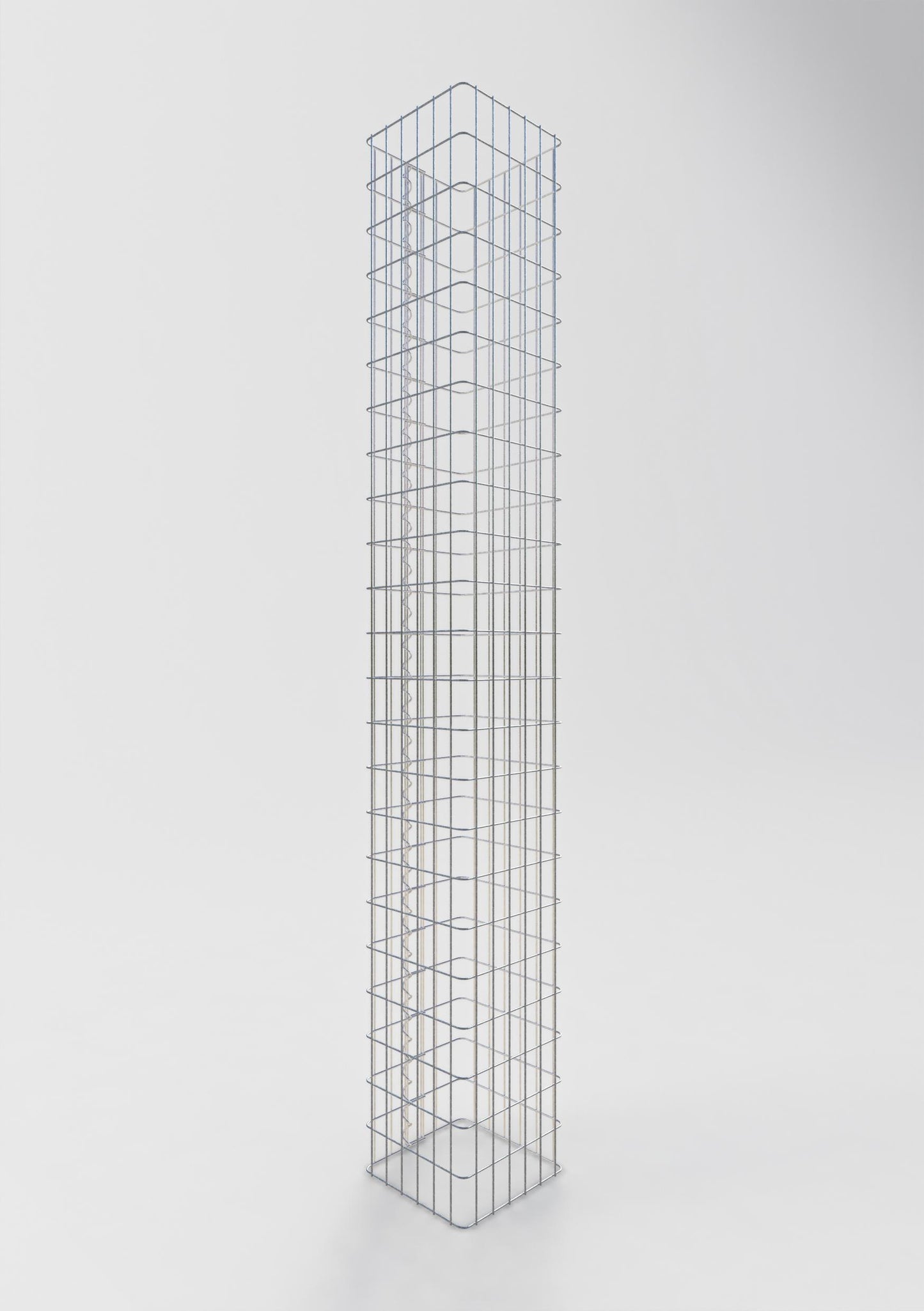 Columna de gaviones angular 32 cm x 32 cm, 230 cm de altura, MW 5 cm x 10 cm
