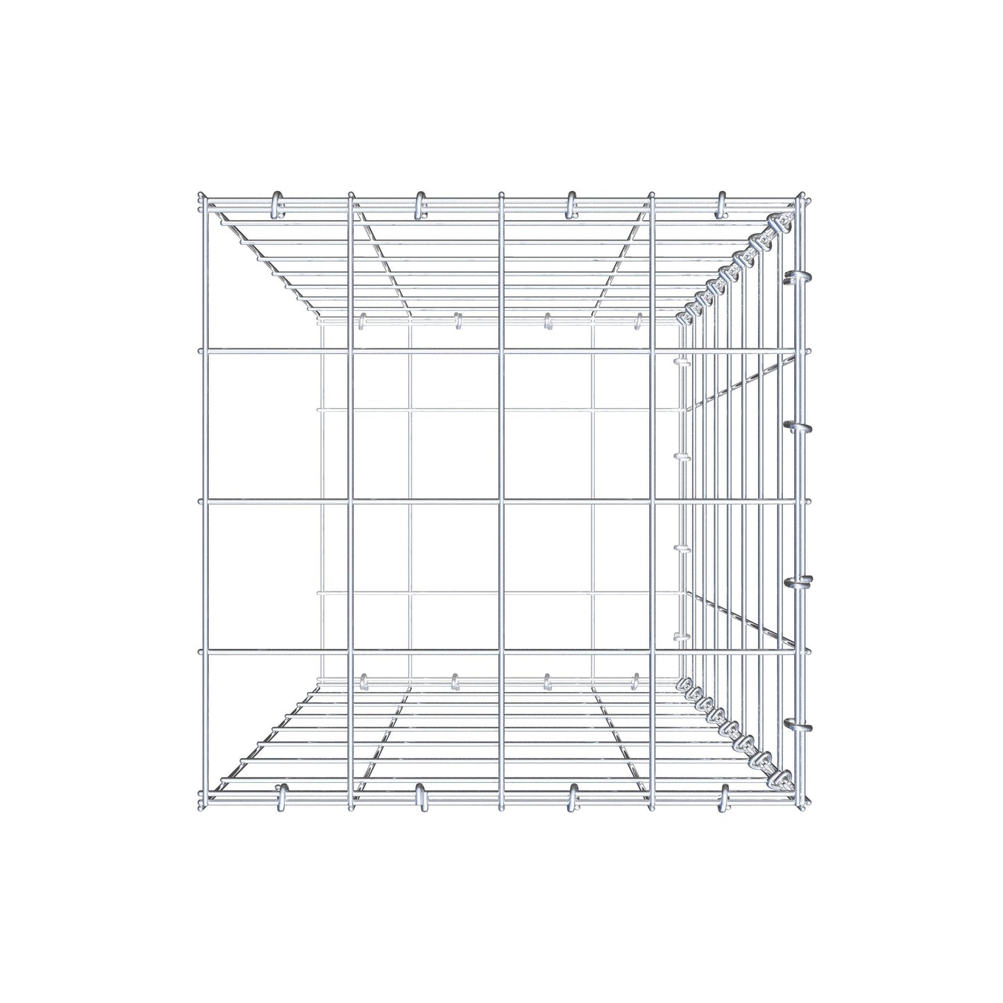 Gabião Tipo 2 80 cm x 40 cm x 40 cm (C x A x P), malhagem 10 cm x 10 cm, anel C