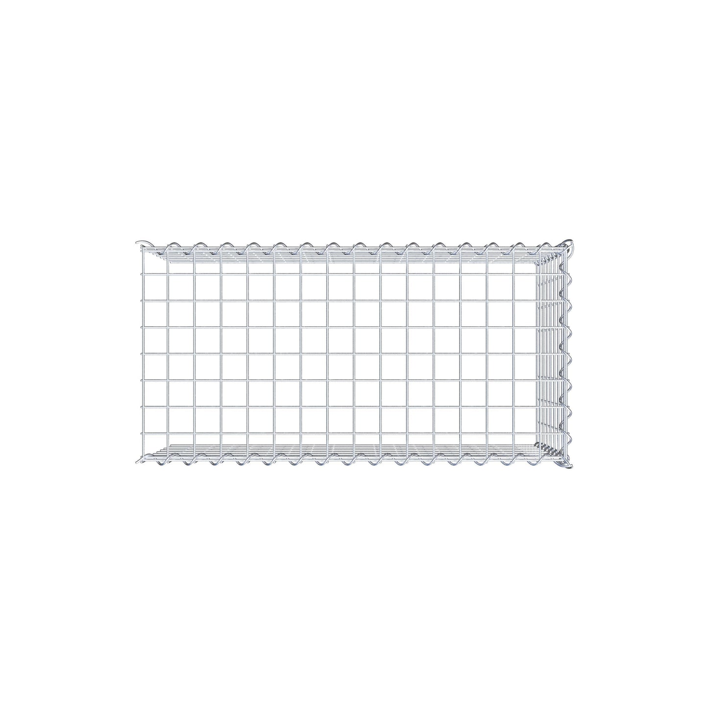Gabião tipo 4 80 cm x 40 cm x 40 cm (C x A x P), malhagem 5 cm x 5 cm, espiral