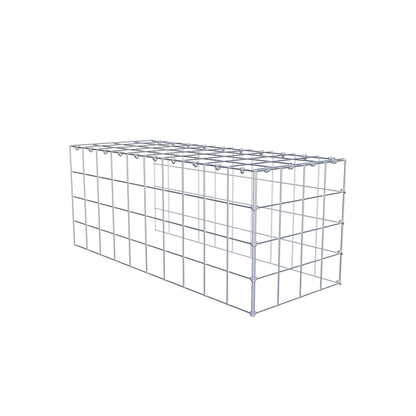 Monteret gabion type 4 100 cm x 40 cm x 40 cm (L x H x D), maskestørrelse 10 cm x 10 cm, C-ring