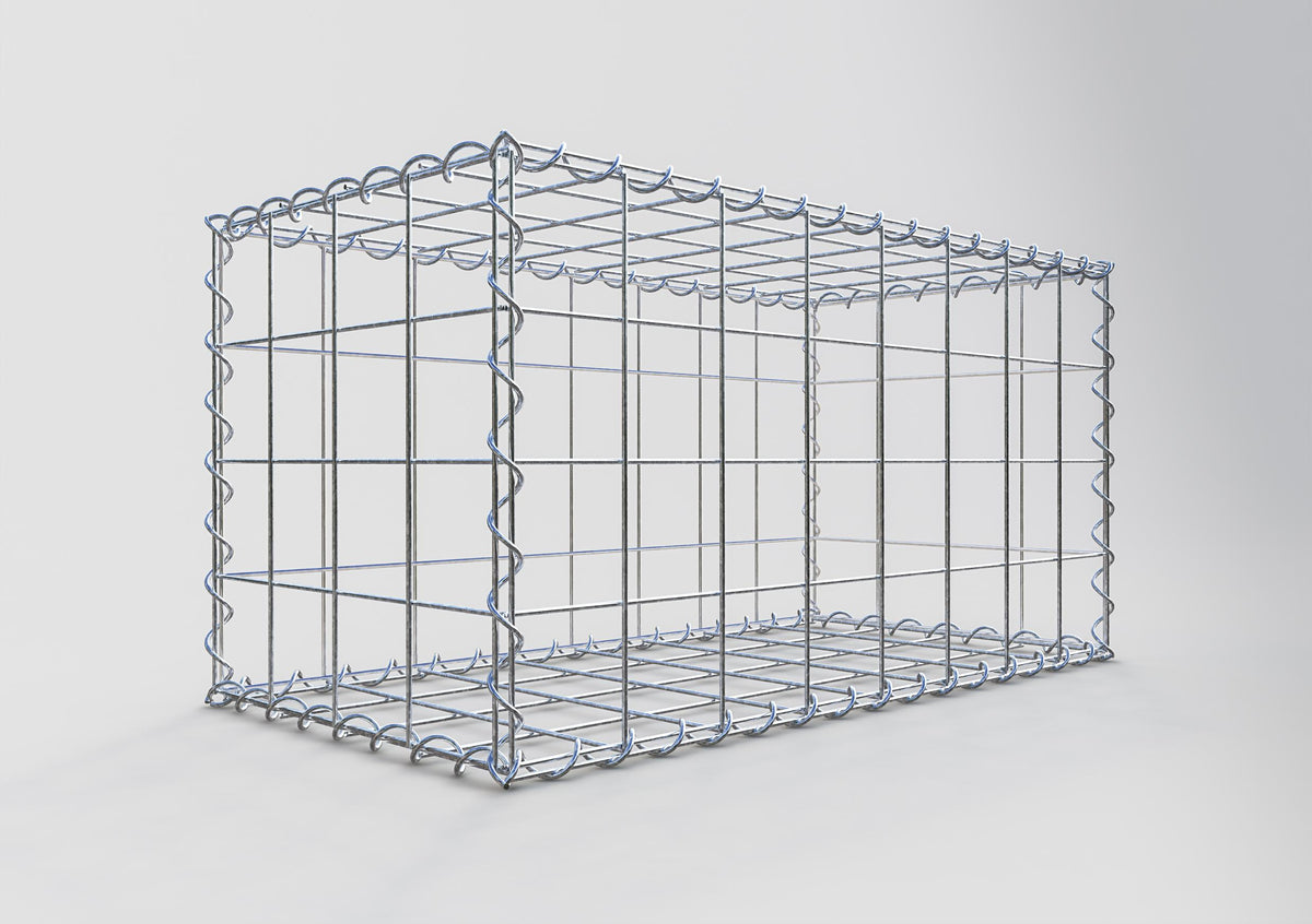Gabião 80 cm x 40 cm x 40 cm (C x A x P), malhagem 10 cm x 10 cm, espiral