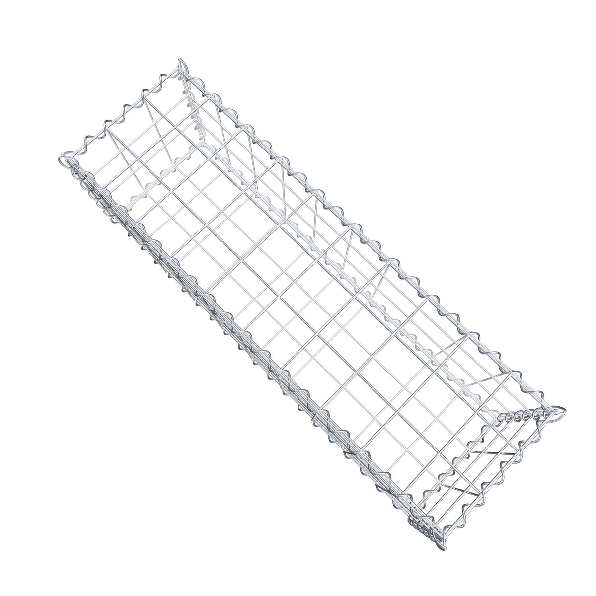 Gabião 100 cm x 30 cm x 30 cm (C x A x P), malhagem 10 cm x 10 cm, espiral