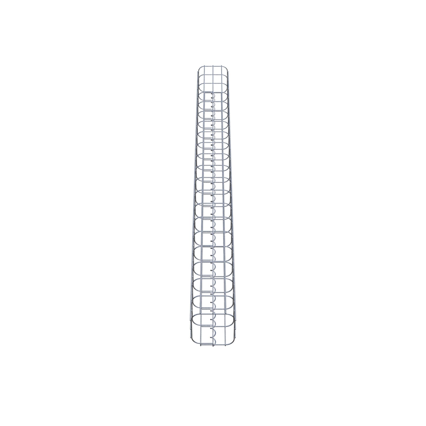 Coluna de gabião quadrada 17 cm x 17 cm, 200 cm de altura, PM 5 cm x 10 cm