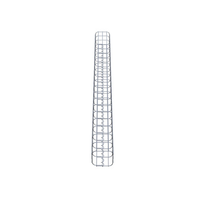 Coluna de gabião quadrada 17 cm x 17 cm, 200 cm de altura, PM 5 cm x 10 cm