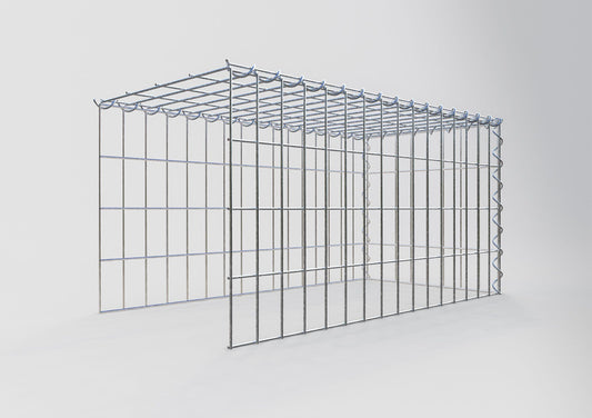 Gabião tipo 4 80 cm x 40 cm x 40 cm (C x A x P), malhagem 5 cm x 10 cm, espiral