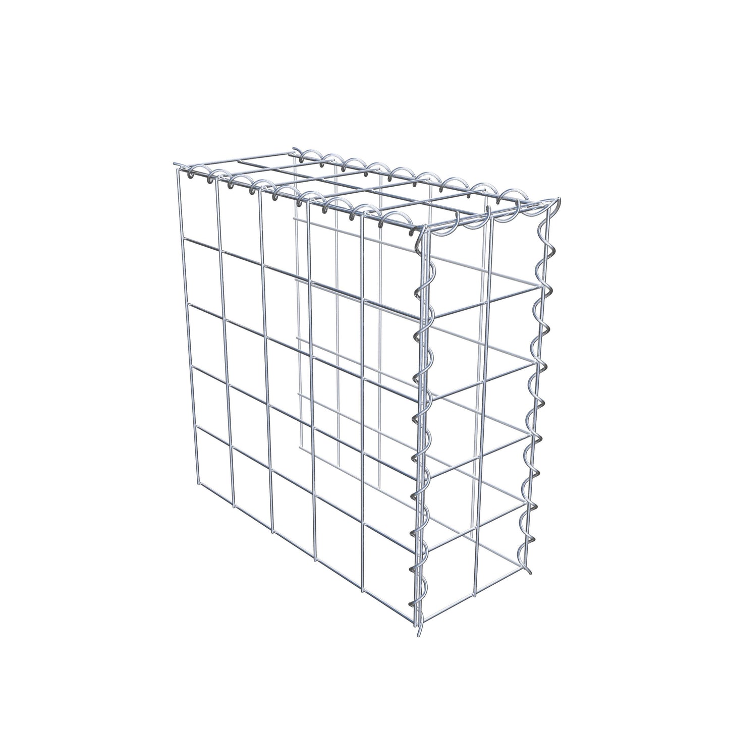 Gabião tipo 4 50 cm x 50 cm x 20 cm (C x A x P), malhagem 10 cm x 10 cm, espiral
