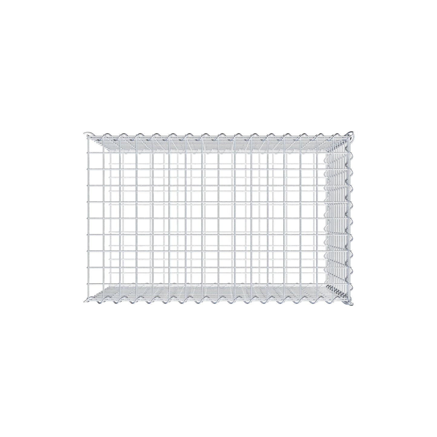 Opvokset gabion type 2 80 cm x 50 cm x 50 cm (L x H x D), maskestørrelse 5 cm x 5 cm, spiral