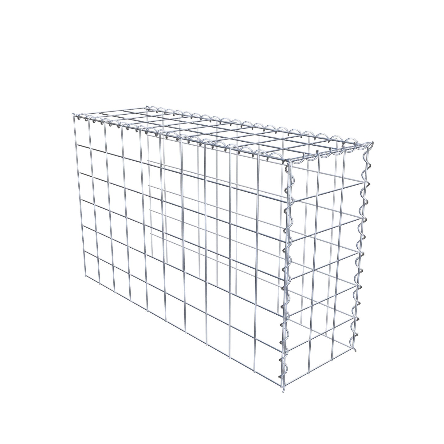Gabião tipo 4 100 cm x 60 cm x 30 cm (C x A x P), malhagem 10 cm x 10 cm, espiral