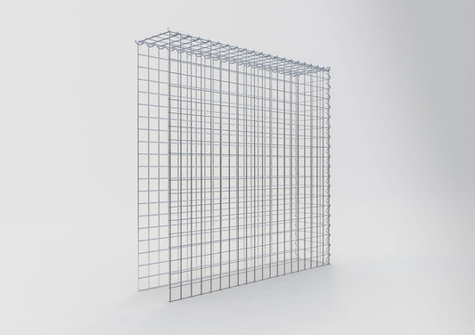 Gabião tipo 4 100 cm x 100 cm x 20 cm (C x A x P), malhagem 5 cm x 5 cm, espiral