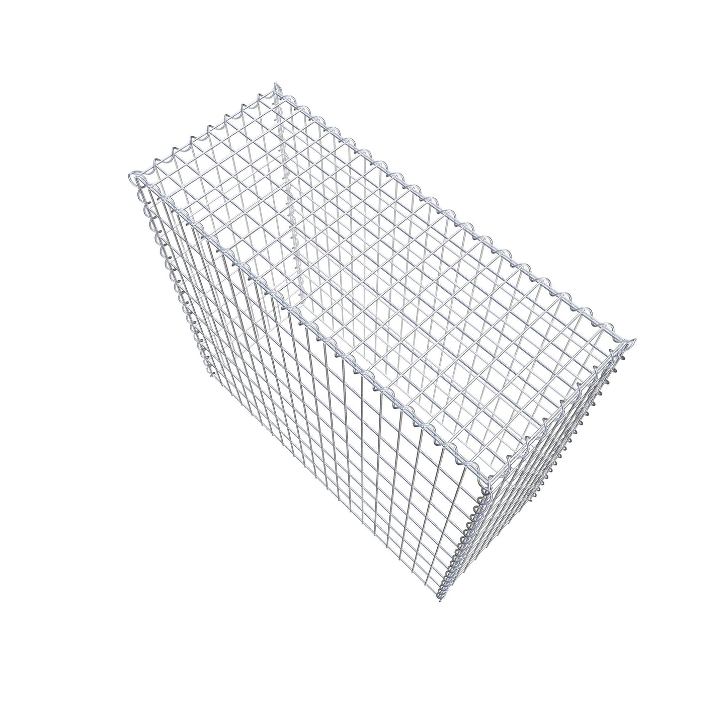 Gabião tipo 3 100 cm x 90 cm x 40 cm (C x A x P), malhagem 5 cm x 10 cm, espiral