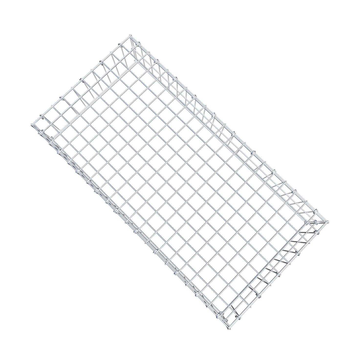 Monteret gabion type 3 100 cm x 20 cm x 50 cm (L x H x D), maskestørrelse 5 cm x 10 cm, C-ring