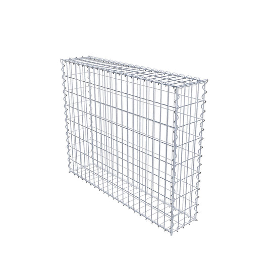 Gabião 100 cm x 80 cm x 20 cm (C x A x P), malhagem 5 cm x 10 cm, espiral