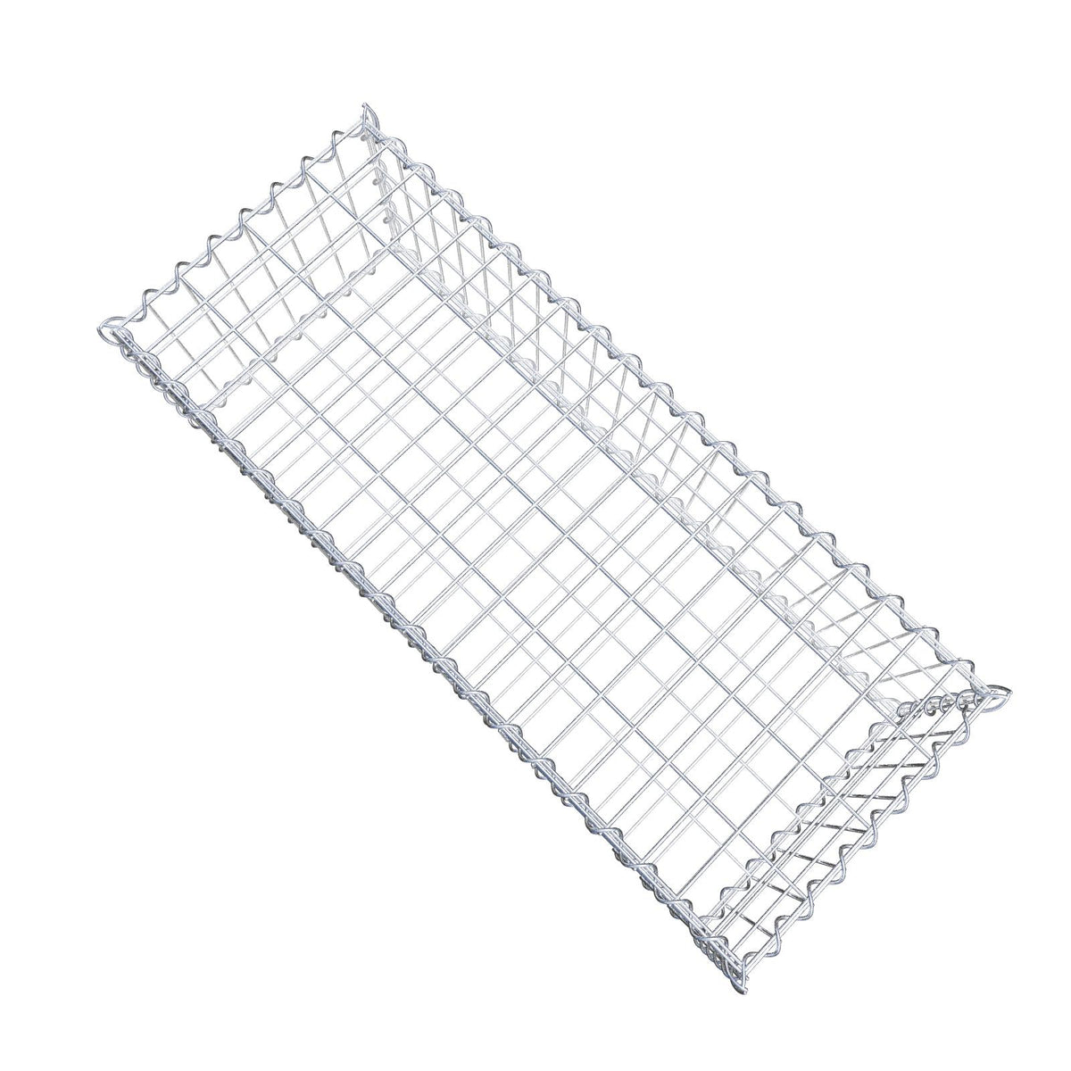 Schanskorf 100 cm x 30 cm x 40 cm (L x H x D), maaswijdte 5 cm x 10 cm, spiraalvormig