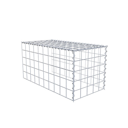Gabião tipo 4 100 cm x 50 cm x 50 cm (C x A x P), malhagem 10 cm x 10 cm, espiral