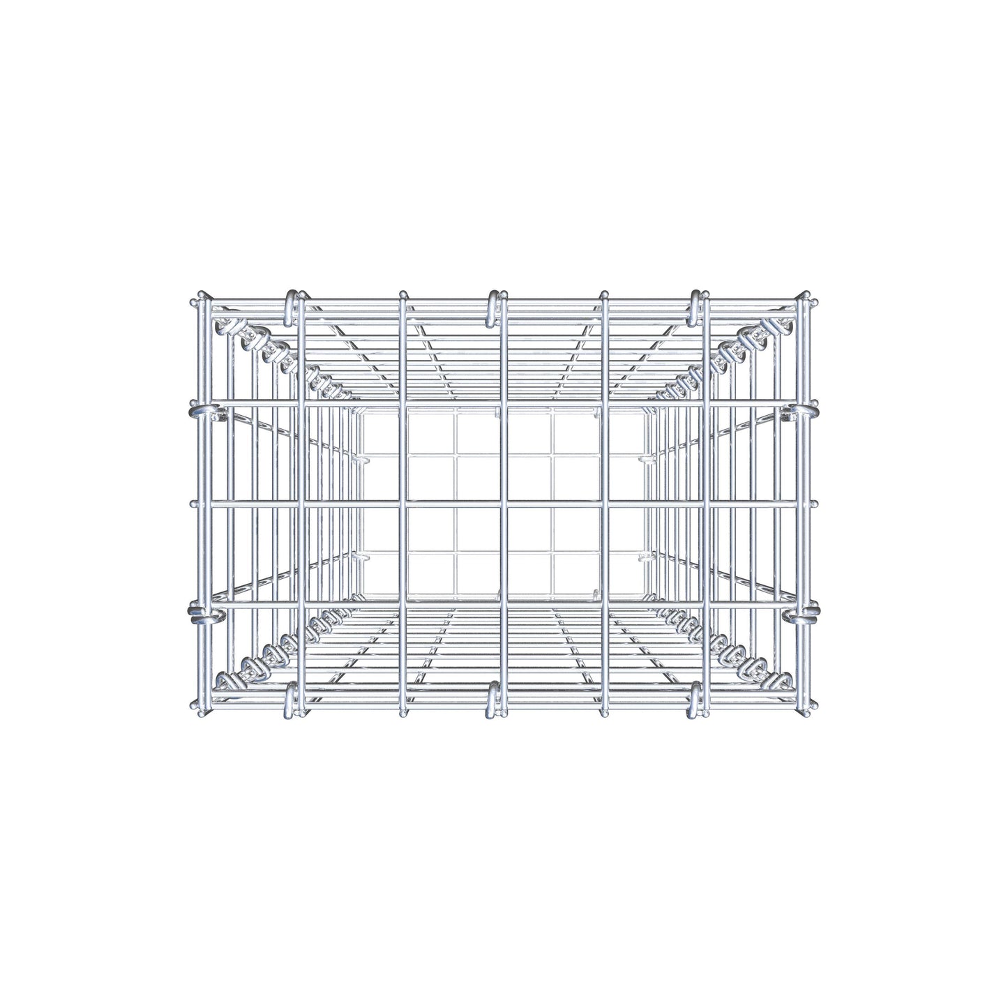 Gabião 100 cm x 30 cm x 20 cm (C x A x P), malhagem 5 cm x 10 cm, anel C
