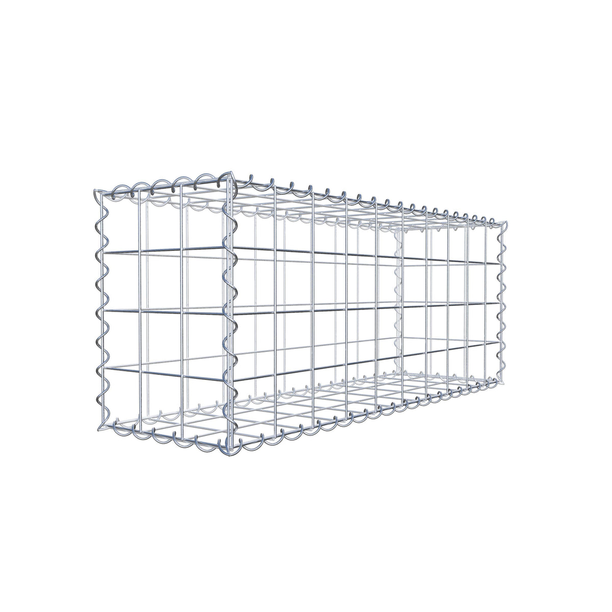 Gabion 100 cm x 40 cm x 30 cm (L x H x D), mesh size 10 cm x 10 cm, spiral