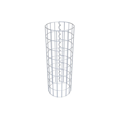 Coluna de gabião redonda 27 cm de diâmetro, 80 cm de altura, malhagem 5 cm x 10 cm