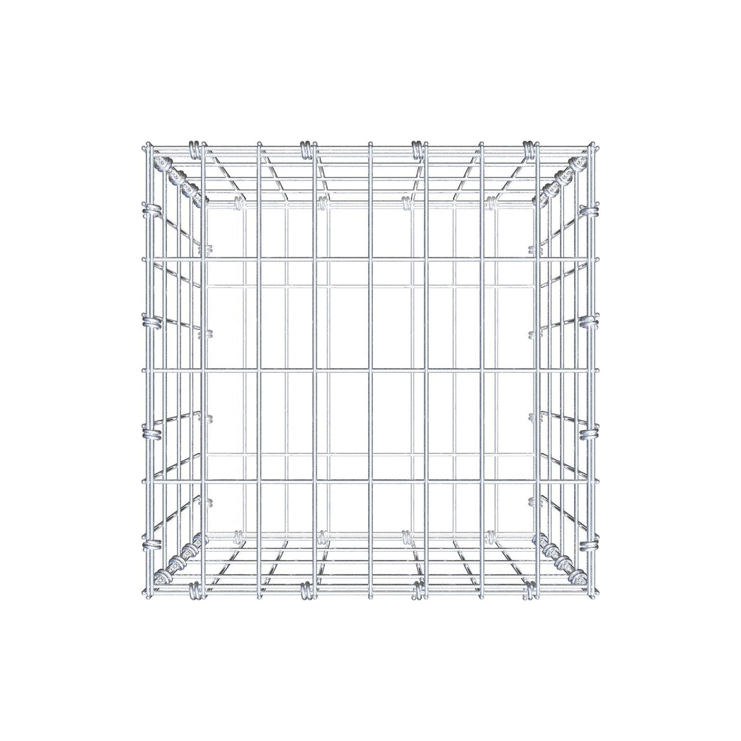 Gabião 40 cm x 40 cm x 40 cm (C x A x P), malhagem 5 x 10 cm, anel espiral