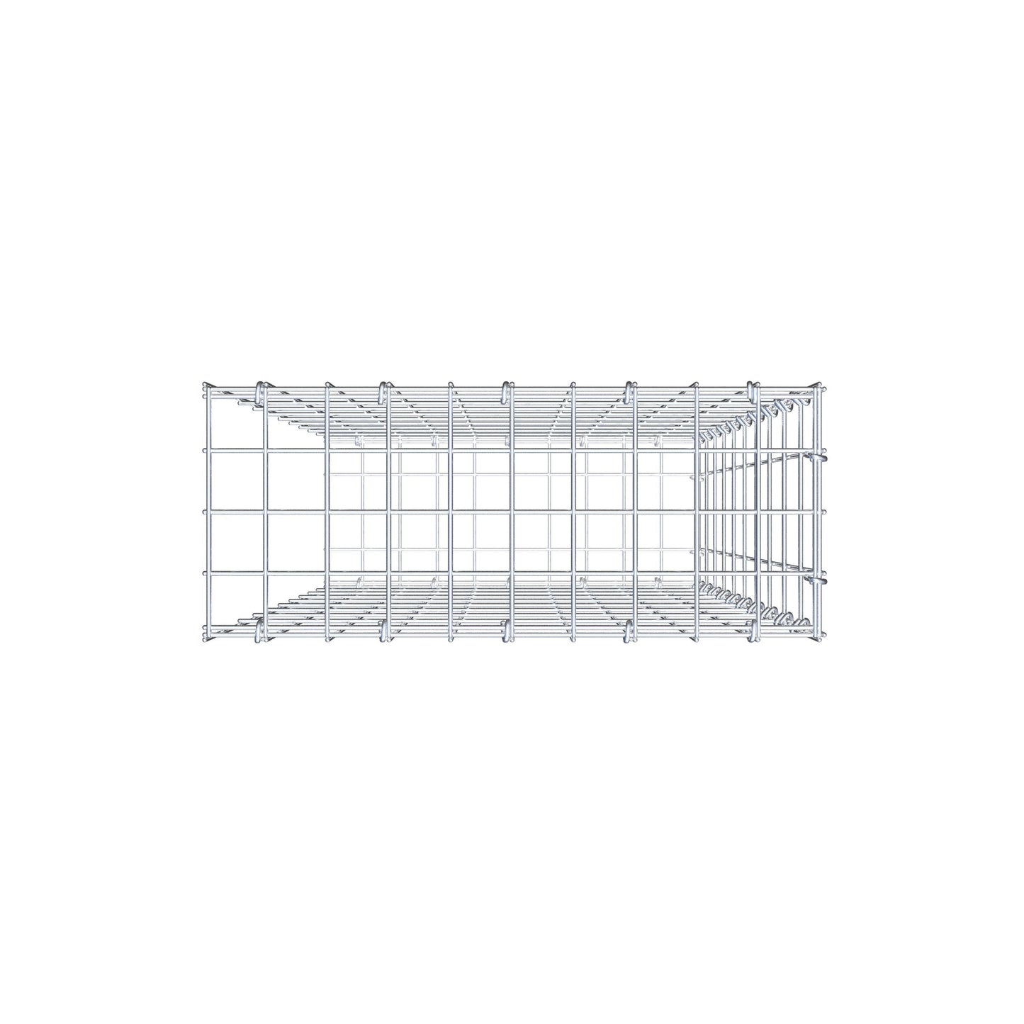 Gabião tipo 2 100 cm x 50 cm x 20 cm, malhagem 5 cm x 10 cm, anel C
