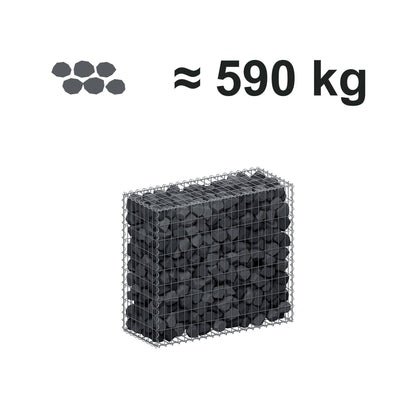 Schanskorf 100 cm x 90 cm x 40 cm (L x H x D), maaswijdte 5 cm x 10 cm, spiraalvormig