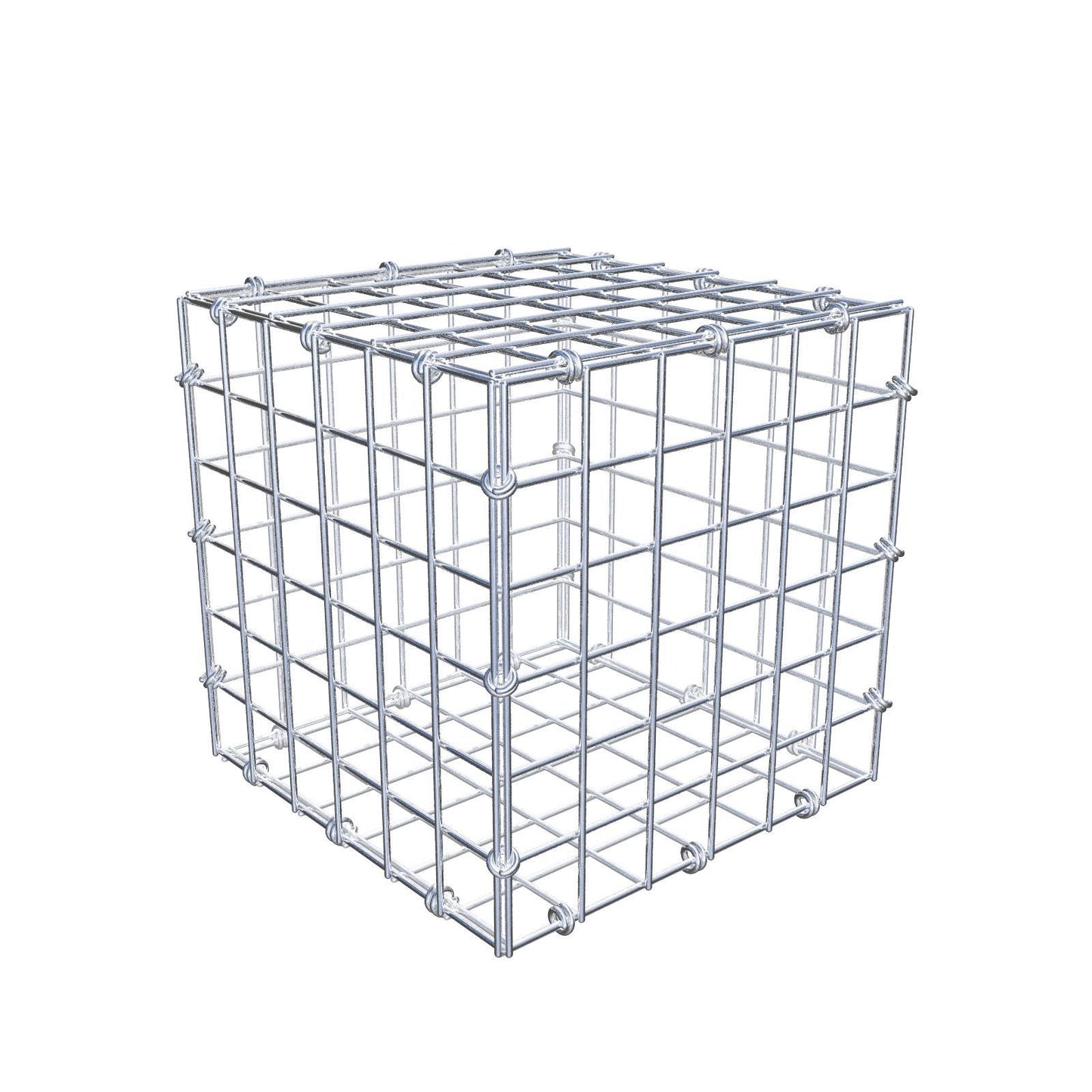 Gabbione 30 cm x 30 cm x 30 cm (L x H x P), maglia 5 x 5 cm, anello a spirale