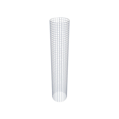 Gabion column around 42 cm diameter, 230 cm height, mesh size 5 cm x 5 cm