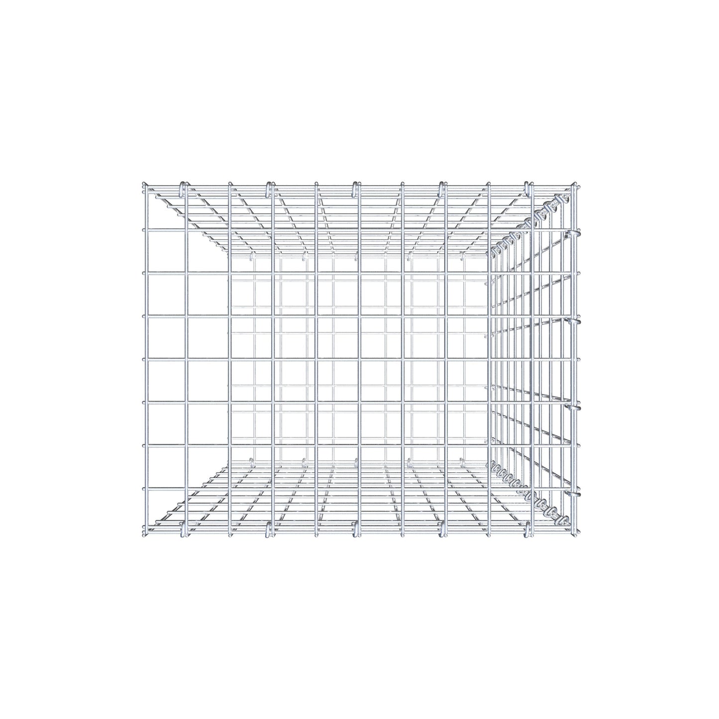 Gabião tipo 2 100 cm x 50 cm x 40 cm, malhagem 5 cm x 10 cm, anel C