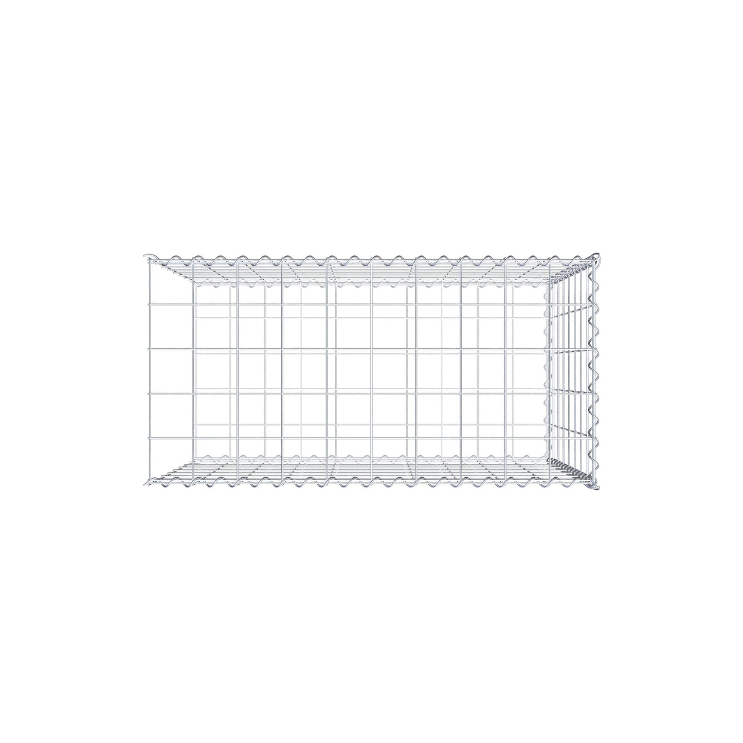 Gabião tipo 2 100 cm x 80 cm x 50 cm (C x A x P), malhagem 10 cm x 10 cm, espiral