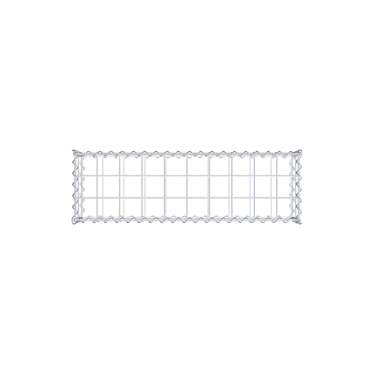 Gabião 100 cm x 20 cm x 30 cm (C x A x P), malhagem 10 cm x 10 cm, espiral