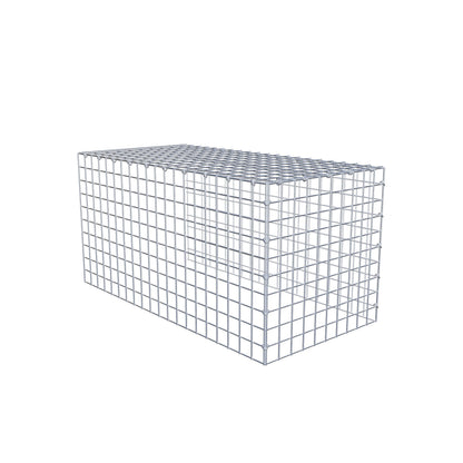 Gabbione aggiuntivo tipo 4 100 cm x 50 cm x 50 cm (L x H x P), maglia 5 cm x 5 cm, anello a C
