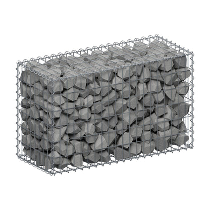 Gabbione 100 cm x 60 cm x 40 cm (L x H x P), maglia 5 cm x 10 cm, spirale