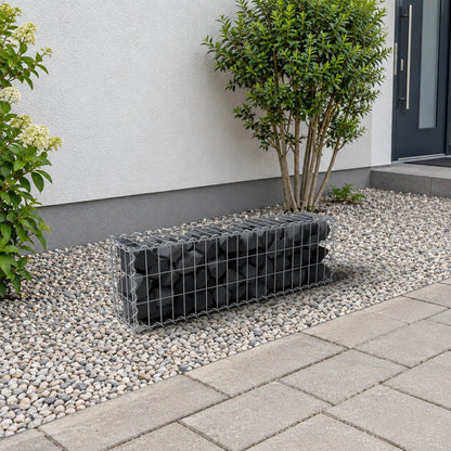 Gabbione 100 cm x 30 cm x 20 cm (L x H x P), maglia 5 cm x 10 cm, spirale