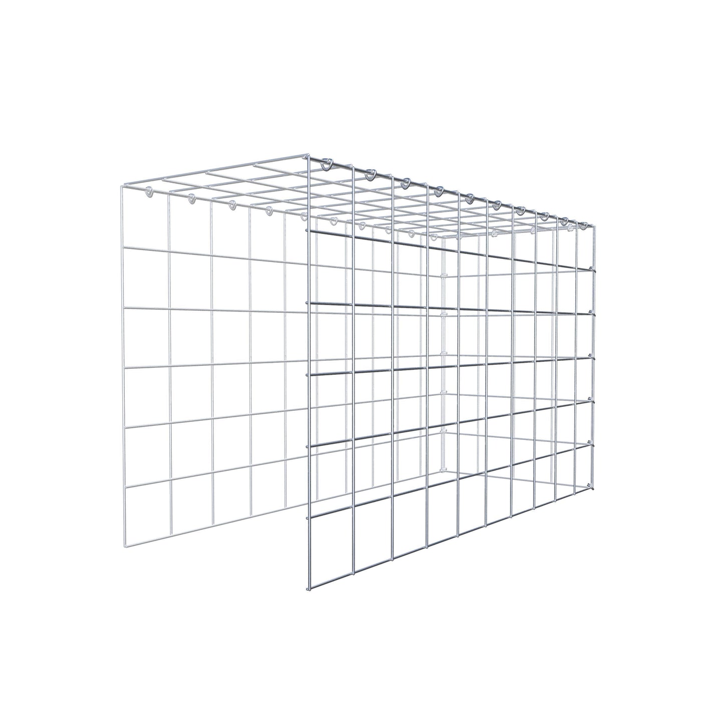 Gabião Tipo 4 100 cm x 60 cm x 40 cm (C x A x P), malhagem 10 cm x 10 cm, anel C