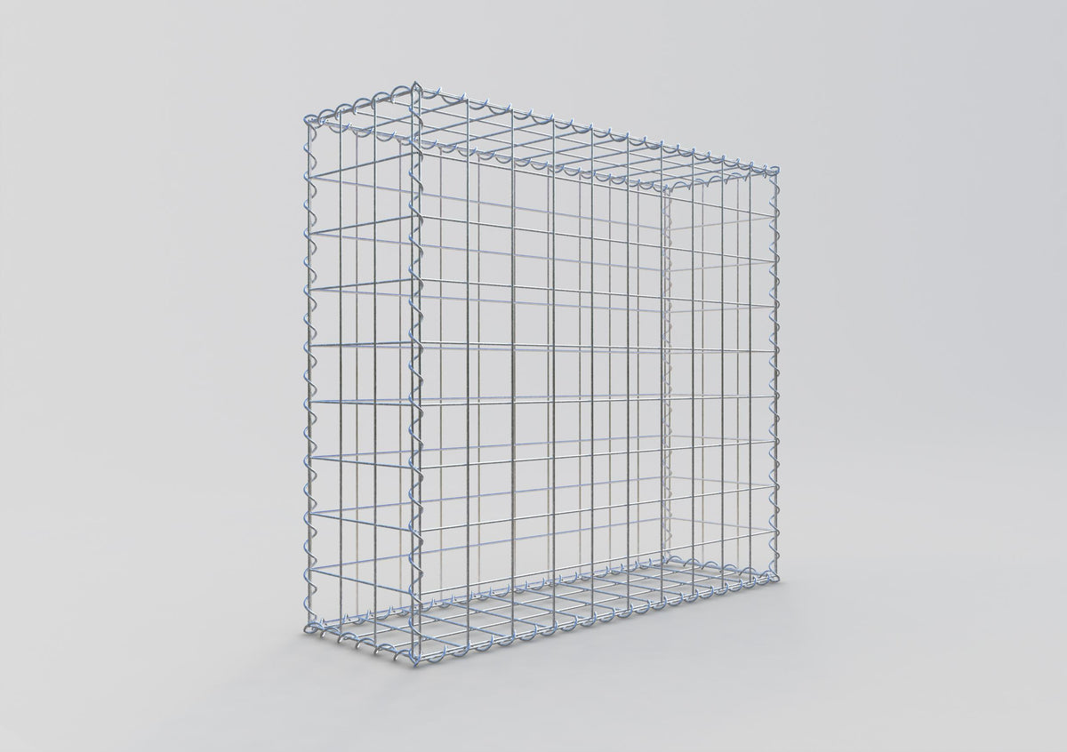 Gabião 100 cm x 90 cm x 30 cm (C x A x P), malhagem 10 cm x 10 cm, espiral