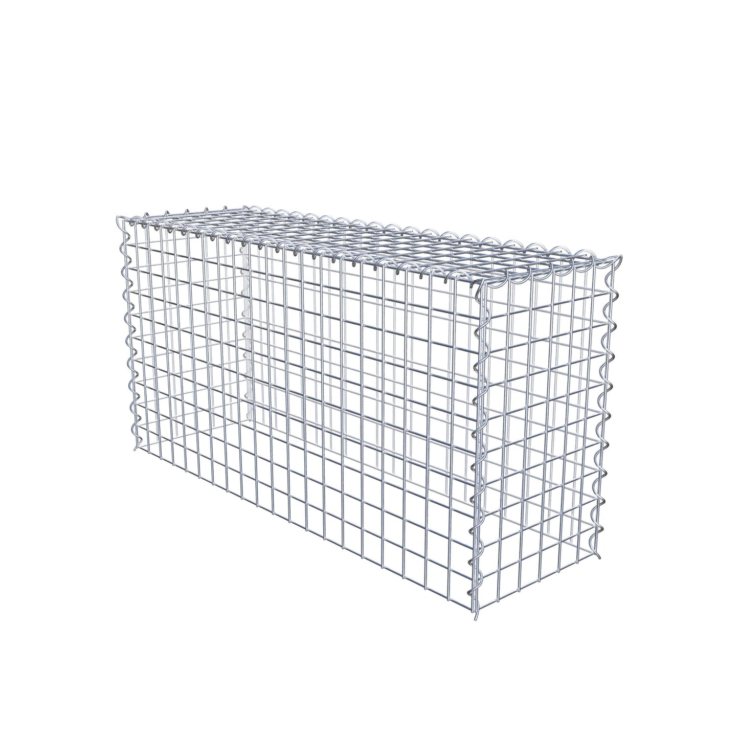 Aangegroeide schanskorf type 3 100 cm x 50 cm x 30 cm (L x H x D), maaswijdte 5 cm x 5 cm, spiraal