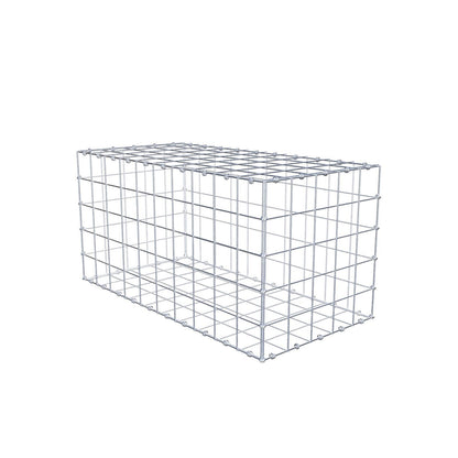 Gabione 100 cm x 50 cm x 50 cm (L x H x T), Maschenweite 10 x 10 cm, Spiralring