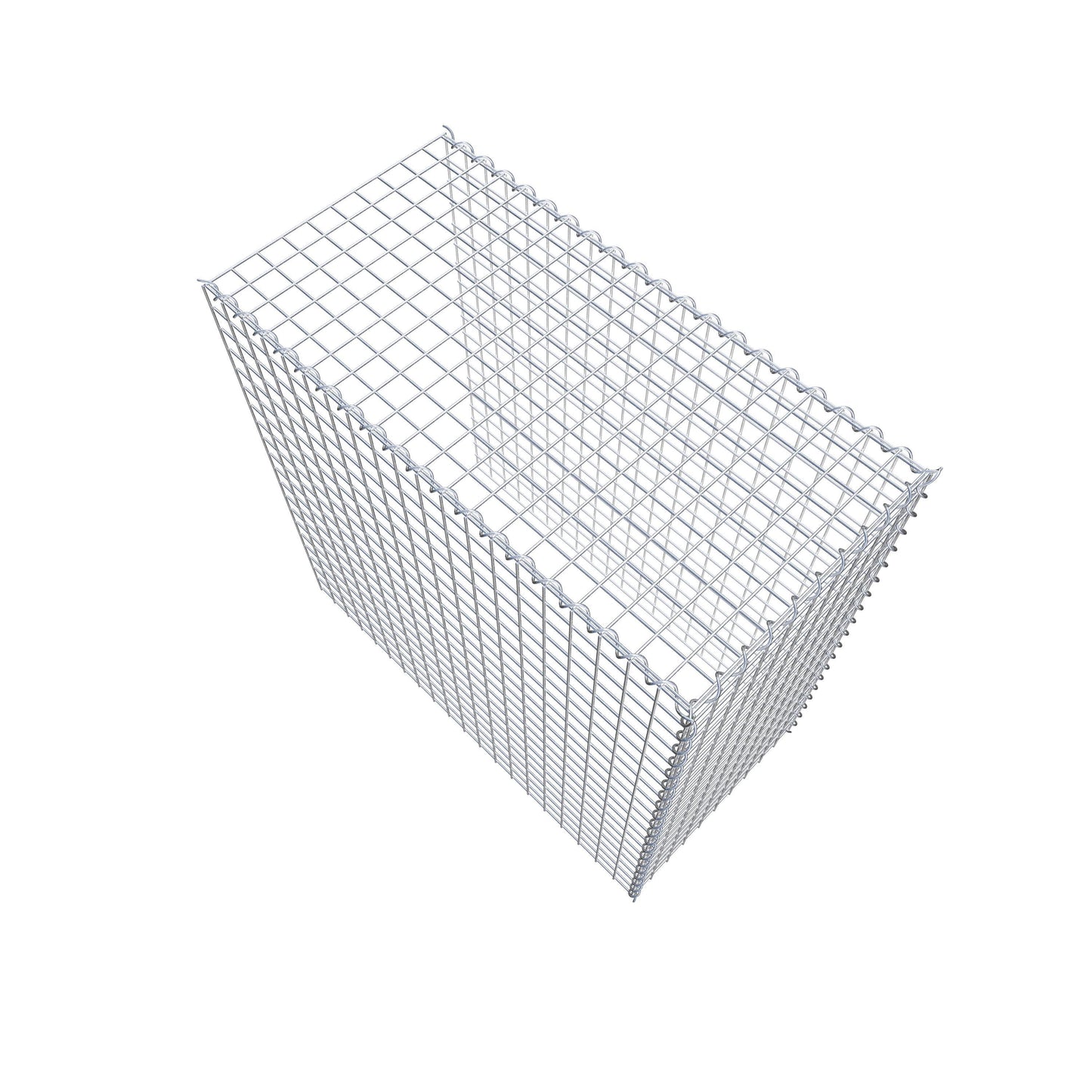 Gabião tipo 4 100 cm x 100 cm x 50 cm (C x A x P), malhagem 5 cm x 5 cm, espiral