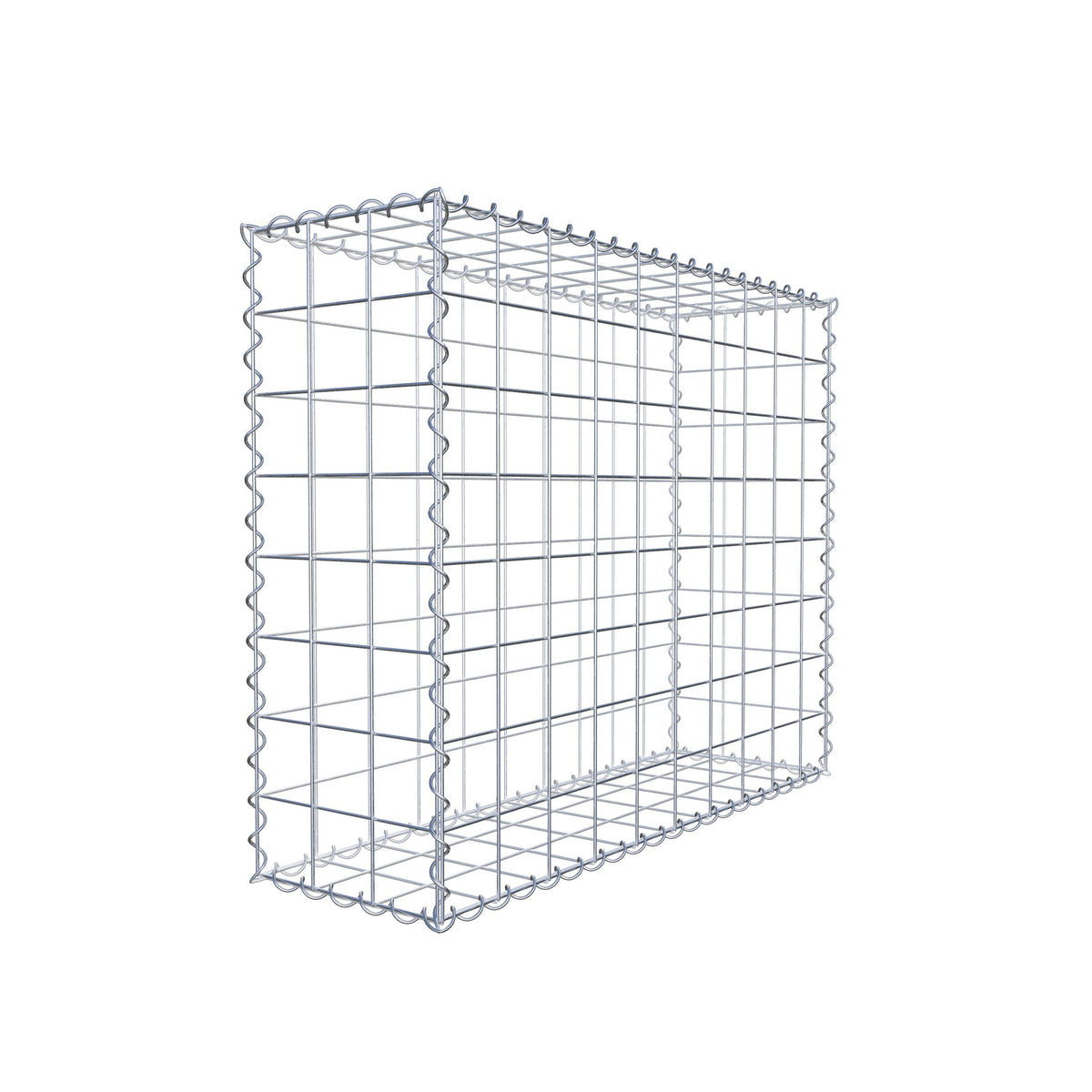 Gabione 100 cm x 80 cm x 30 cm (L x H x T), Maschenweite 10 cm x 10 cm, Spirale