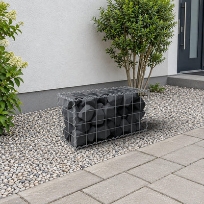Gabião 80 cm x 40 cm x 30 cm (C x A x P), malhagem 10 cm x 10 cm, espiral