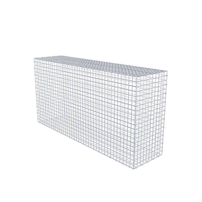 Gabione 200 cm x 100 cm x 50 cm (L x H x T), Maschenweite 5 x 5 cm, Spiralring