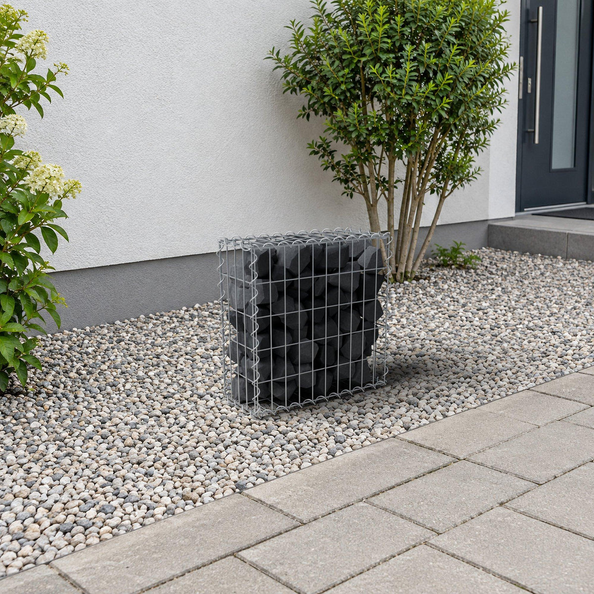 Gabbione 50 cm x 50 cm x 20 cm (L x H x P), maglia 5 cm x 10 cm, spirale