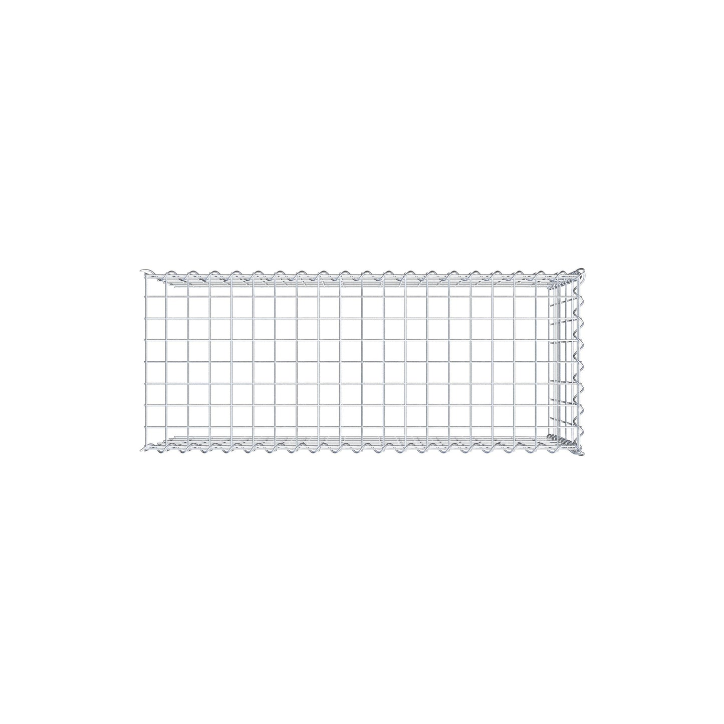 Gabião tipo 4 100 cm x 50 cm x 40 cm (C x A x P), malhagem 5 cm x 10 cm, espiral