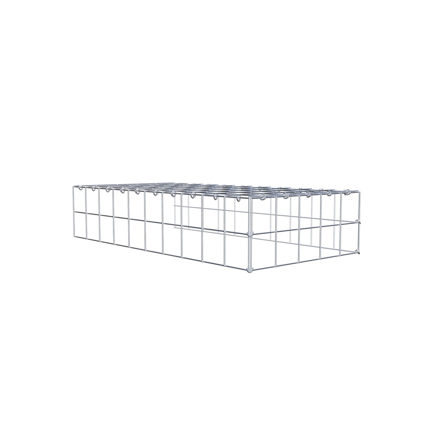 Gabião Tipo 4 100 cm x 20 cm x 50 cm (C x A x P), malhagem 10 cm x 10 cm, anel C