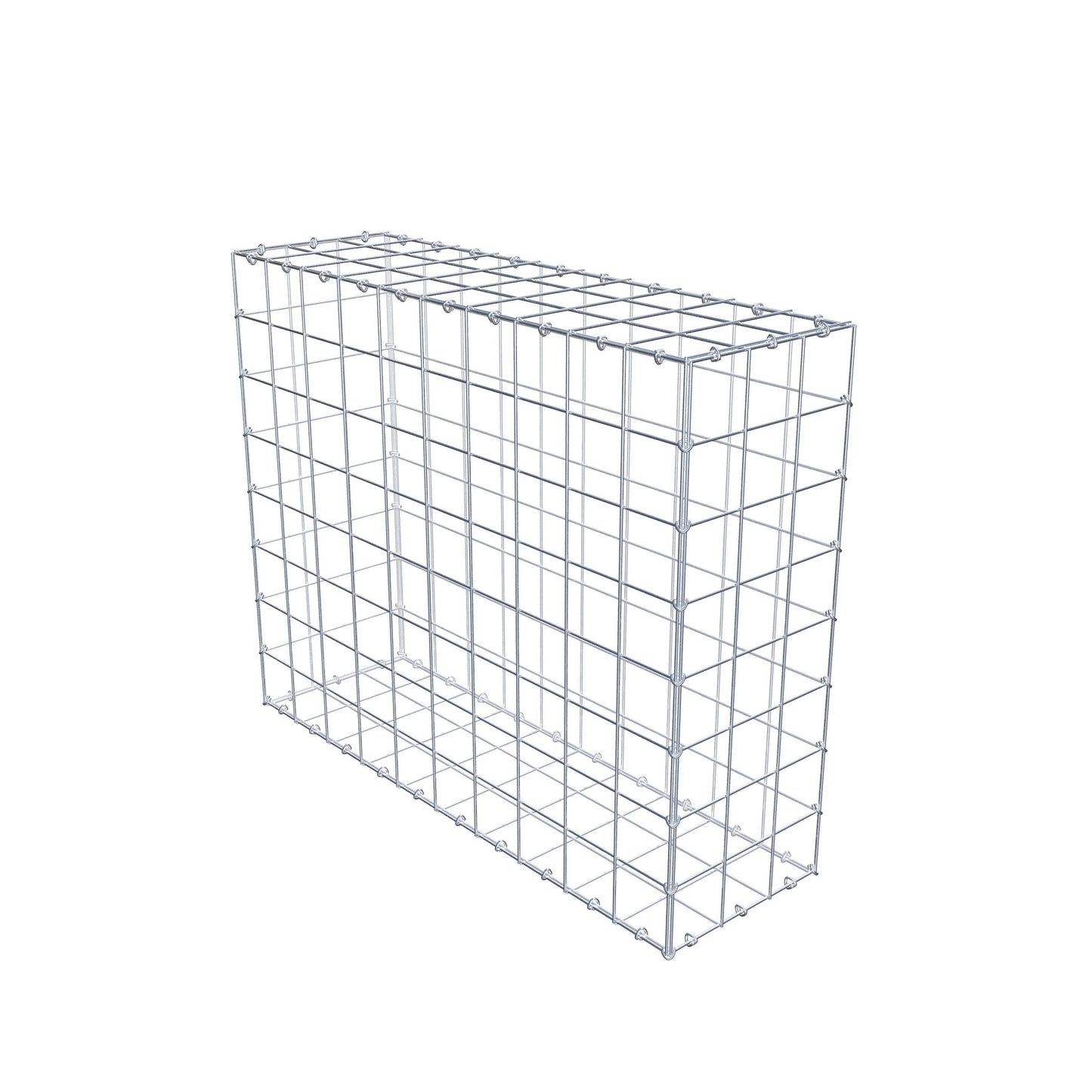 Gabion 100 cm x 80 cm x 30 cm (L x H x D), maskestørrelse 10 cm x 10 cm, C-ring