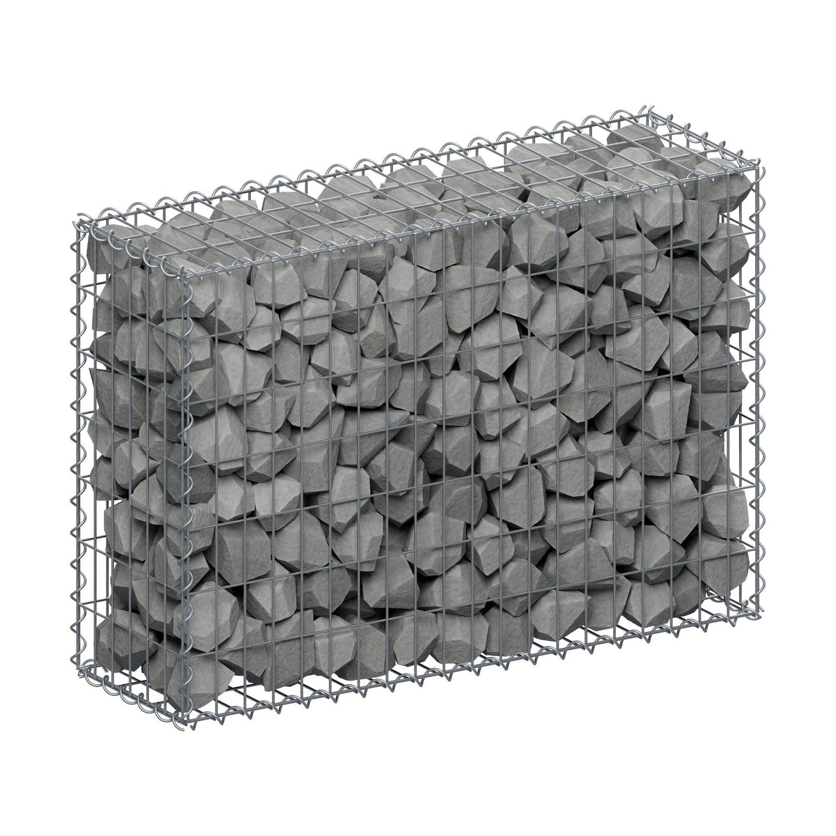 Gabbione 100 cm x 70 cm x 30 cm (L x H x P), maglia 5 cm x 10 cm, spirale