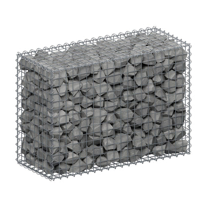 Gabião 100 cm x 70 cm x 40 cm (C x A x P), malhagem 5 cm x 5 cm, espiral