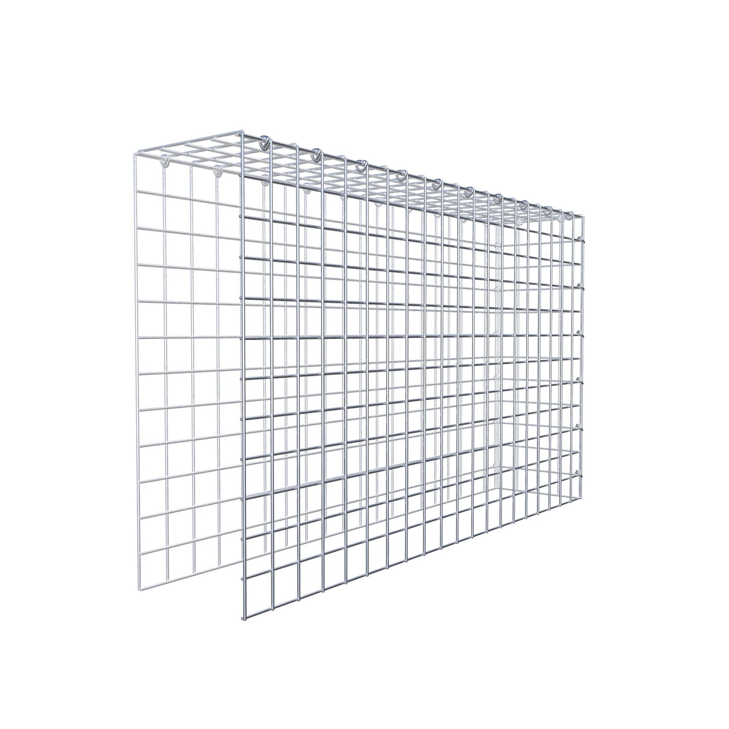 Gavión complementario de tipo 4 100 cm x 60 cm x 20 cm (L x A x P), malla 5 cm x 5 cm, anillo en C