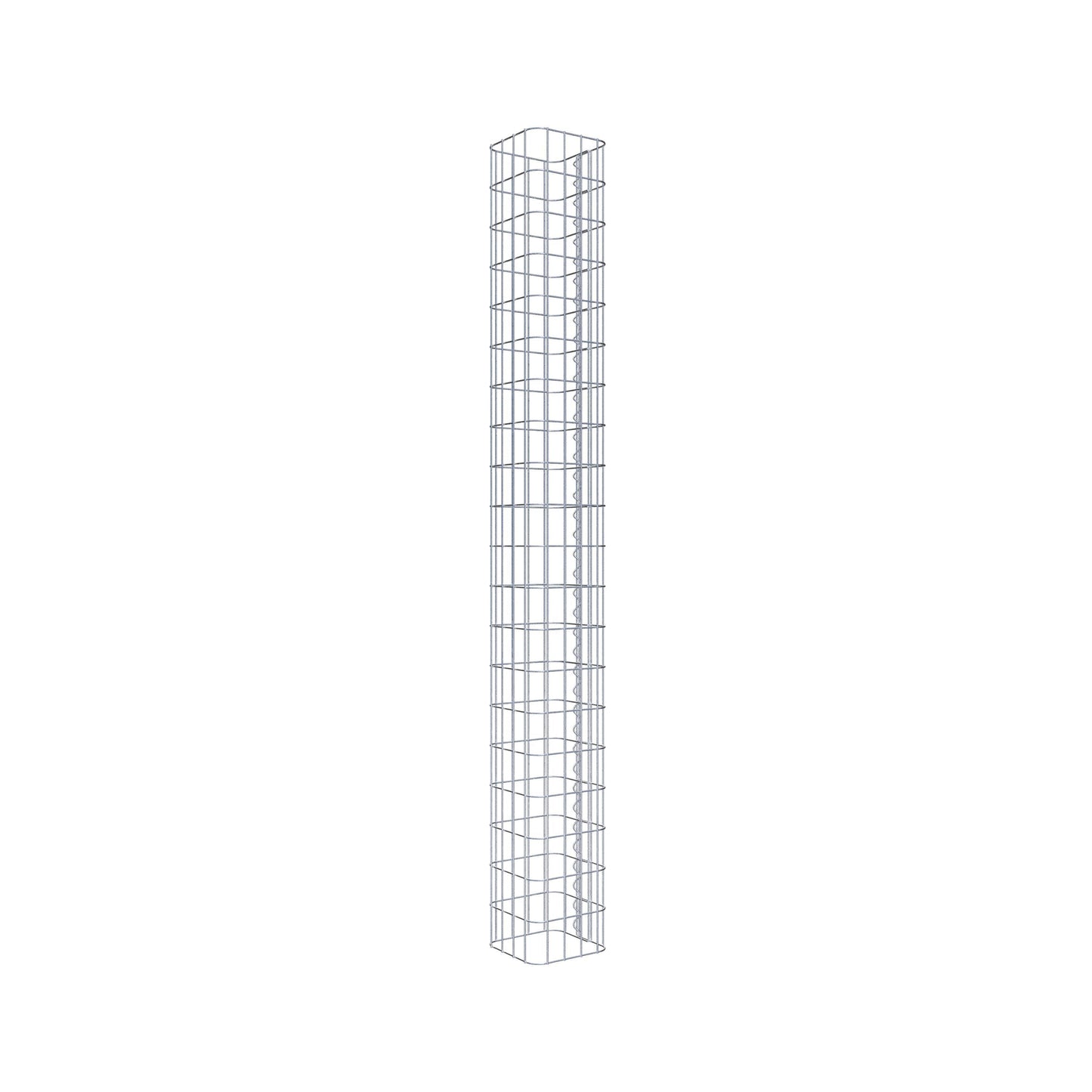 Columna rectangular de gaviones galvanizados en caliente, 22 cm x 22 cm, 200 cm de altura, MW 5 cm x 10 cm