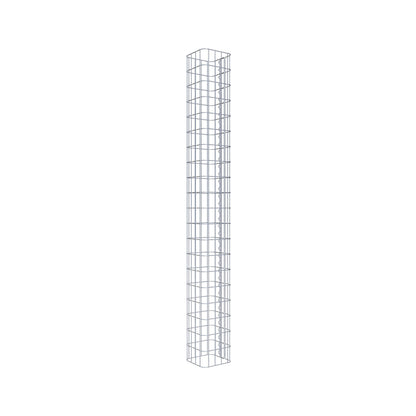 Columna rectangular de gaviones galvanizados en caliente, 22 cm x 22 cm, 200 cm de altura, MW 5 cm x 10 cm